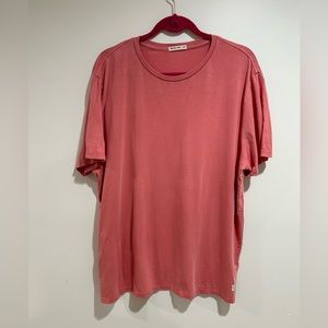 Men’s Marine Layer Signature Crew Tee in Coral, size L/XL
